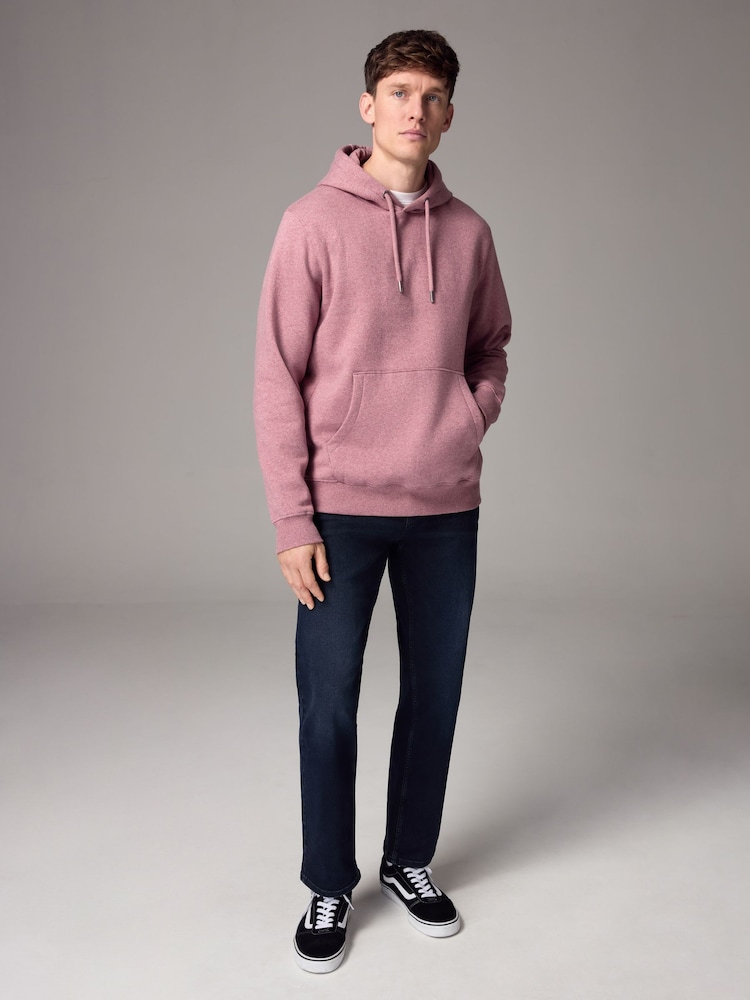 Rosa mägel 1 - Vanlig passform Rich Jersey Fabric Huvtröja - Bild 2 av 8