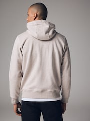 Ecru Cotton-Rich Jersey Zip Up Hoodie - Image 3 of 9