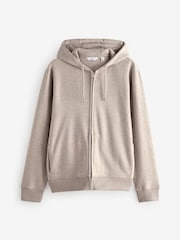 Ecru Cotton-Rich Jersey Zip Up Hoodie - Image 6 of 9