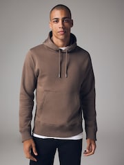 Mörk Naturlig - Vanlig passform Rich Jersey Fabric Huvtröja - Bild 1 av 8