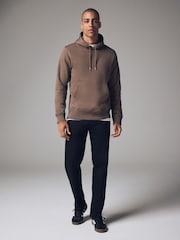 Mörk Naturlig - Vanlig passform Rich Jersey Fabric Huvtröja - Bild 2 av 8