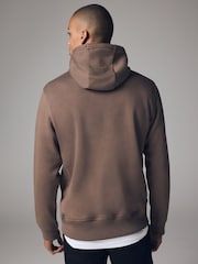 Mörk Naturlig - Vanlig passform Rich Jersey Fabric Huvtröja - Bild 3 av 8