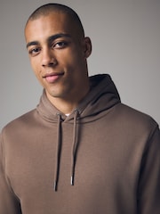 Mörk Naturlig - Vanlig passform Rich Jersey Fabric Huvtröja - Bild 4 av 8