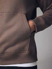 Mörk Naturlig - Vanlig passform Rich Jersey Fabric Huvtröja - Bild 5 av 8