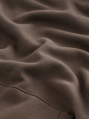 Mörk Naturlig - Vanlig passform Rich Jersey Fabric Huvtröja - Bild 8 av 8