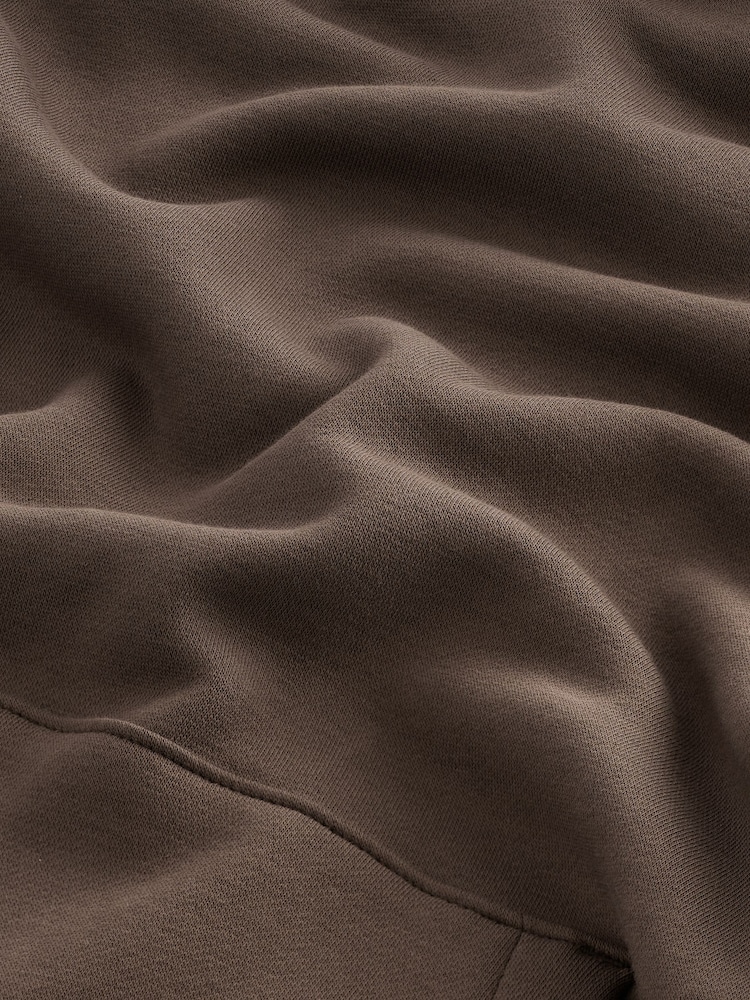 Mörk Naturlig - Vanlig passform Rich Jersey Fabric Huvtröja - Bild 8 av 8