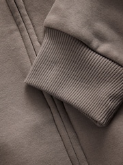 Neutral Zip Through Cotton Rich Jersey Bomber Jacket - Image 8 of 9