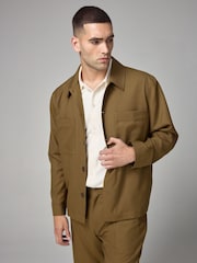 Olive Green EDIT Wool Shacket - Image 1 of 13