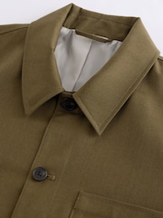 Olive Green EDIT Wool Shacket - Image 10 of 13