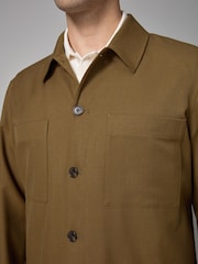 Olive Green EDIT Wool Shacket - Image 4 of 13