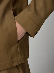 Olive Green EDIT Wool Shacket - Image 6 of 13