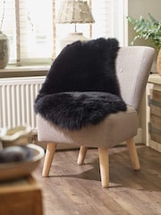 Naturally Sheepskins Black Single Sheepskin Rug - Image 1 of 4