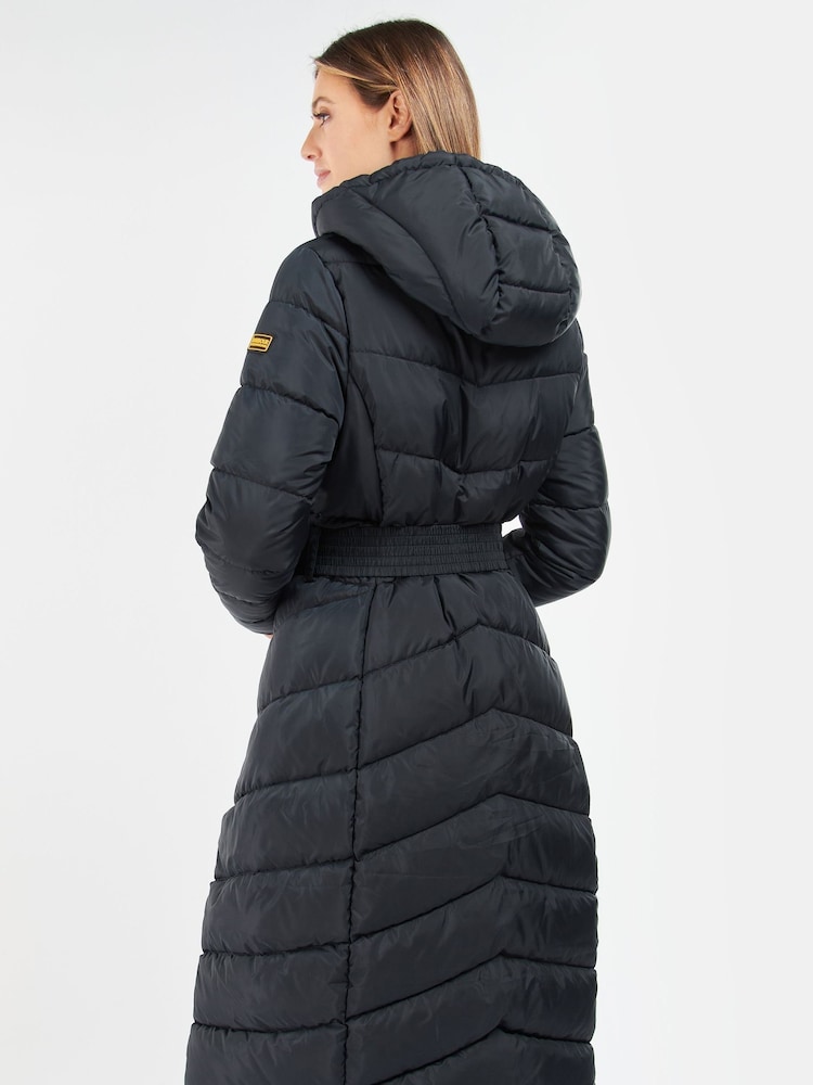 Barbour® International Trackline Longline Puffer Black Jacket - Image 2 of 7
