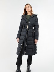 Barbour® International Trackline Longline Puffer Black Jacket - Image 3 of 7