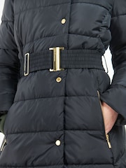 Barbour® International Trackline Longline Puffer Black Jacket - Image 4 of 7
