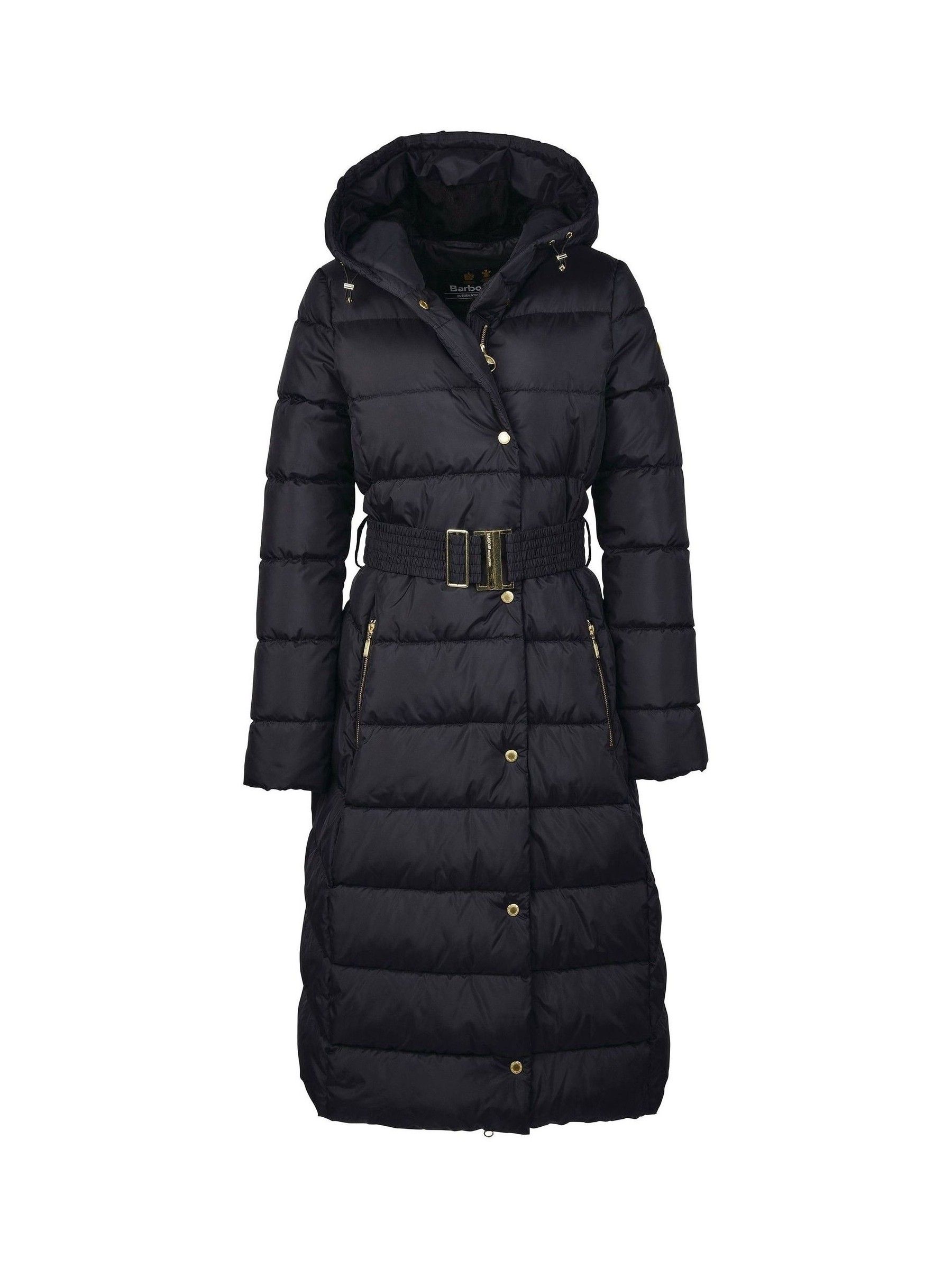 Buy Barbour International Trackline Longline Puffer Black Jacket from Next Germany