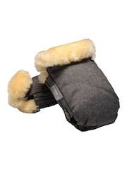 Naturally Sheepskins Silver Grey Deluxe Stroller Hand Mittens - Image 3 of 3