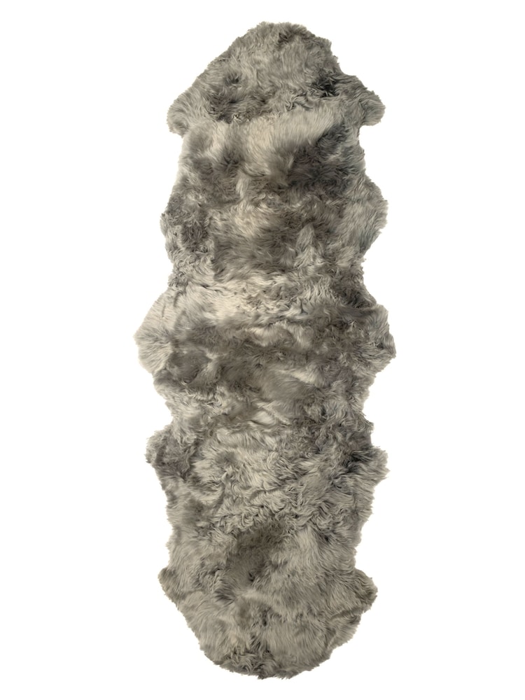 Naturally Sheepskins Silver Grey Double Sheepskin Rug - Image 2 of 5