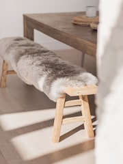 Naturally Sheepskins Silver Grey Double Sheepskin Rug - Image 3 of 5