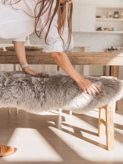 Naturally Sheepskins Silver Grey Double Sheepskin Rug - Image 4 of 5
