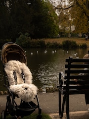 Naturally Sheepskins Grey Baby Deluxe Sheepskin Pram Liner - Image 1 of 5