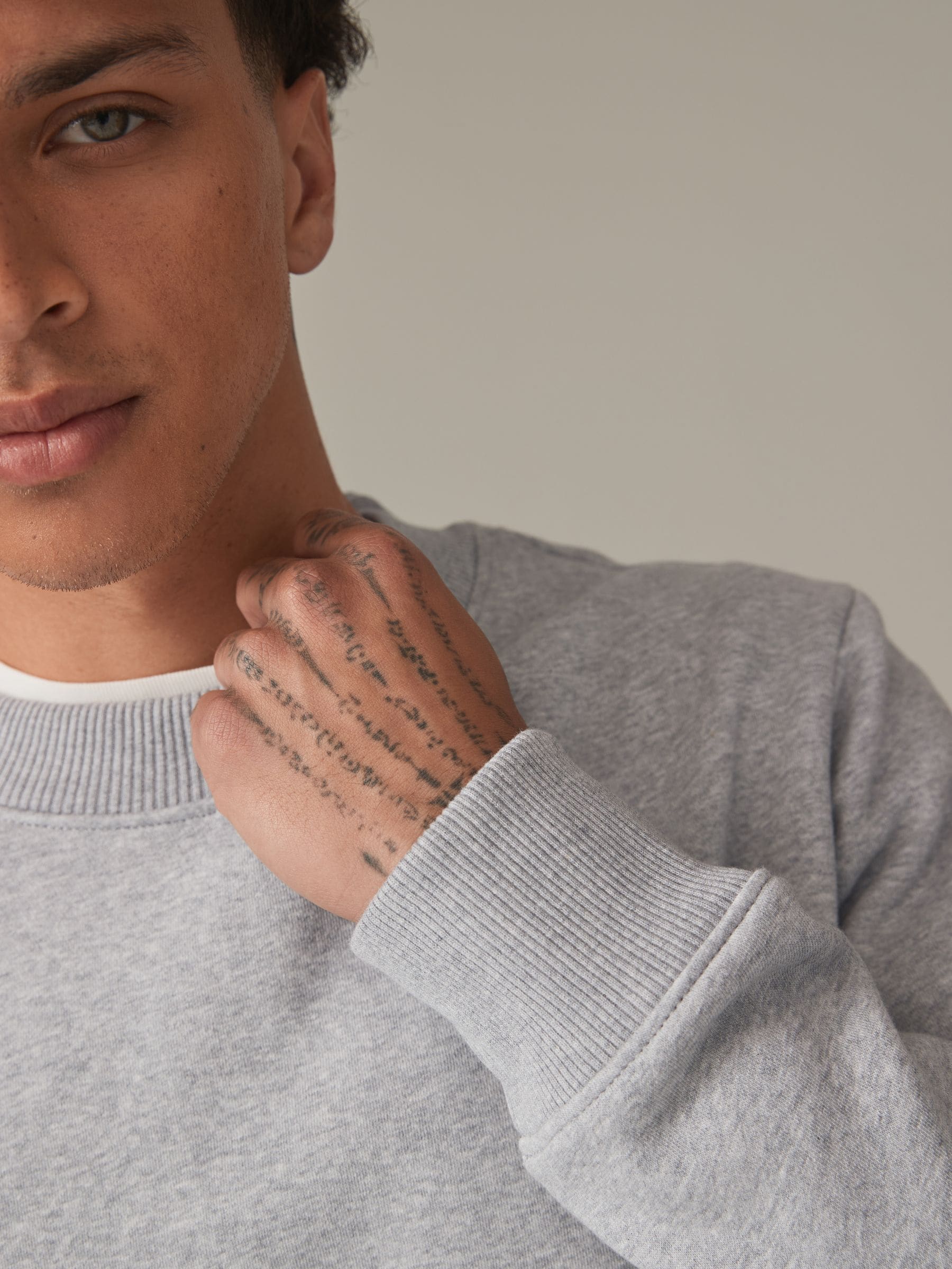 商品画像：COOTIE PRODUCTIONS / Decadent Sweat Jersey Crew -Taupe- 4