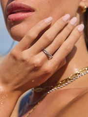 Silver Tone Stainless Steel Delicate Ring Pack - Image 1 of 6