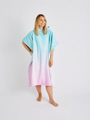Catherine Lansfield Pink 100% Cotton Ombre Adult Size Hooded Poncho Towel - Image 1 of 5