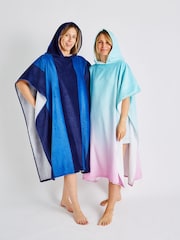 Catherine Lansfield Pink 100% Cotton Ombre Adult Size Hooded Poncho Towel - Image 3 of 5