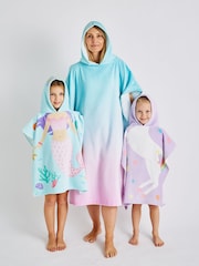 Catherine Lansfield Pink 100% Cotton Ombre Adult Size Hooded Poncho Towel - Image 4 of 5