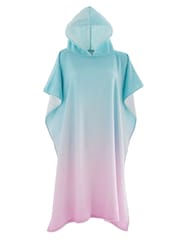 Catherine Lansfield Pink 100% Cotton Ombre Adult Size Hooded Poncho Towel - Image 5 of 5