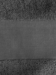 Catherine Lansfield Set of 2 Charcoal Anti-Bacterial 100% Cotton Towels - Image 3 of 3