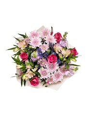 Pastel Rose Chrysanthemum and Stocks Bouquet In Gift Bag - Image 5 of 5