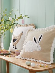 Catherine Lansfield Natural Country Hen 100% Cotton Cushion - Image 3 of 4