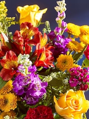 Bright Rose and Alstroemeria Letterbox Fresh Flower Bouquet - Image 2 of 4