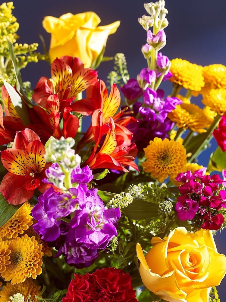 Bright Rose and Alstroemeria Letterbox Fresh Flower Bouquet - Image 2 of 4