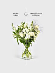 White Rose Chrysanthemum and Alstroemeria Letterbox Bouquet - Image 3 of 6