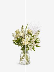 White Rose Chrysanthemum and Alstroemeria Letterbox Bouquet - Image 4 of 6
