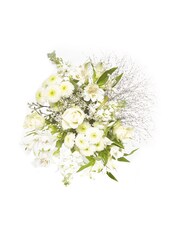 White Rose Chrysanthemum and Alstroemeria Letterbox Bouquet - Image 5 of 6