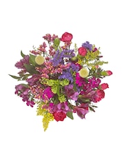 Bright Posy Fresh Flower Bouquet with Wrapped Glass Vase - Image 3 of 6