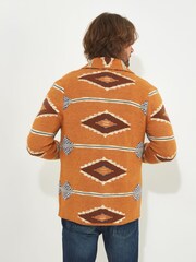 Joe Browns Brown Aztec Shawl Collar Cardigan - Image 2 of 7