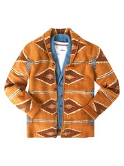 Joe Browns Brown Aztec Shawl Collar Cardigan - Image 7 of 7