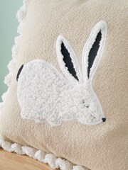 Catherine Lansfield Natural Country Hare 100% Cotton Cushion - Image 2 of 4