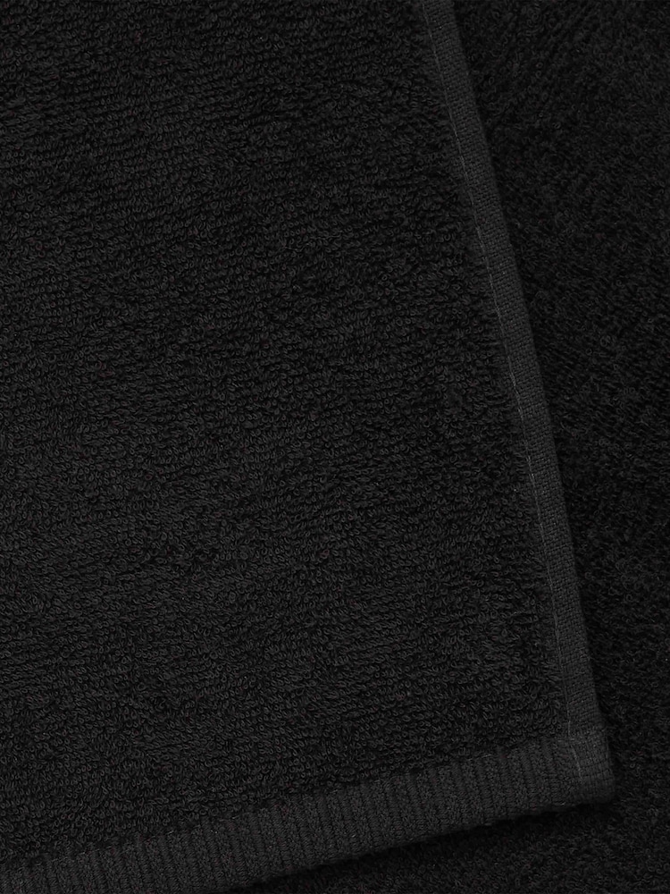 Catherine Lansfield Black Quick Dry 100% Cotton Towel Set - Image 2 of 3
