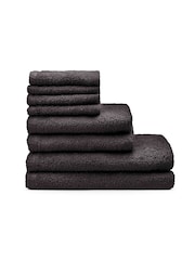 Catherine Lansfield Black Quick Dry 100% Cotton Towel Set - Image 3 of 3