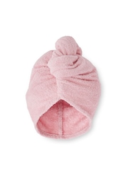 Catherine Lansfield Pink Quick Dry 100% Cotton 2 Pack Turbie Head/Hair Towel - Image 1 of 3