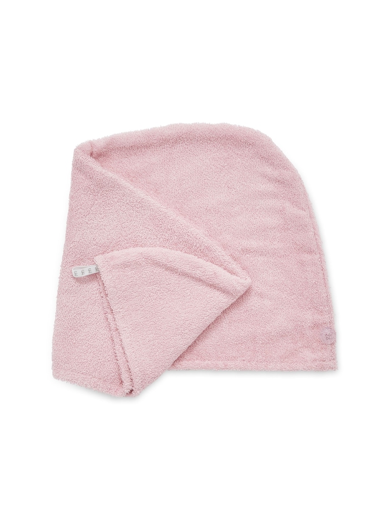Catherine Lansfield Pink Quick Dry 100% Cotton 2 Pack Turbie Head/Hair Towel - Image 3 of 3