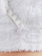 Catherine Lansfield White Quick Dry 100% Cotton 2 Pack Turbie Head/Hair Towel - Image 2 of 3