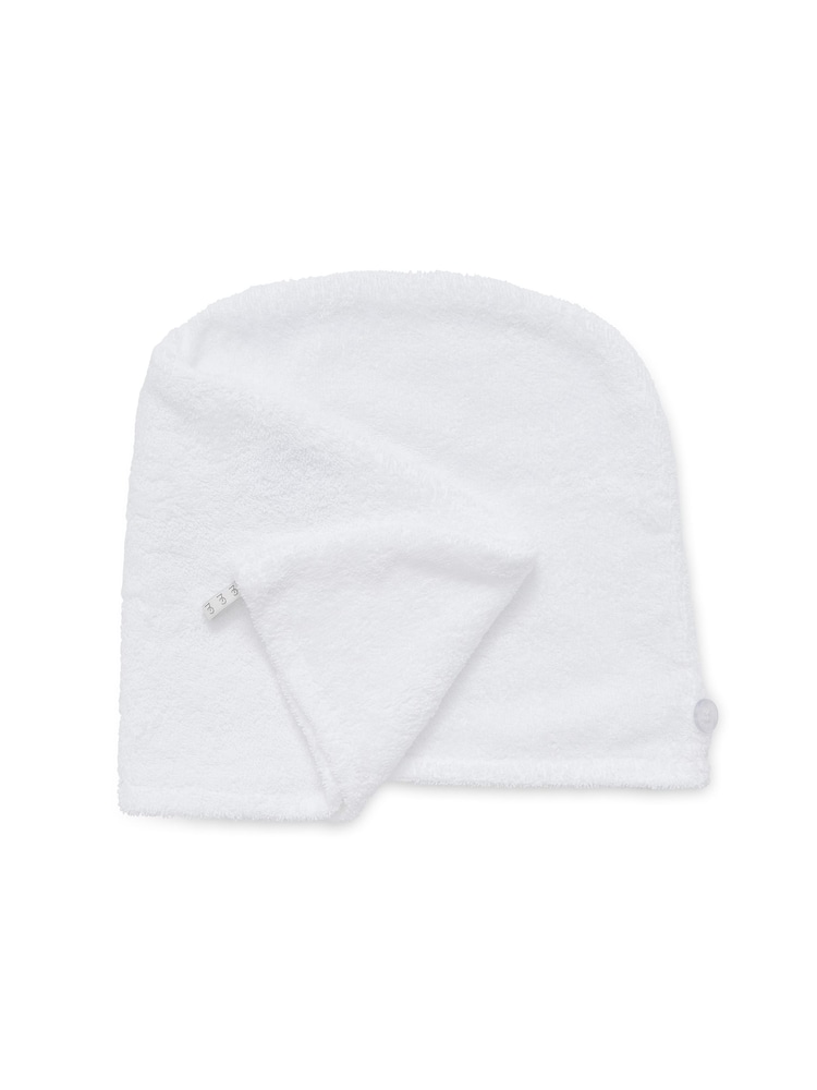 Catherine Lansfield White Quick Dry 100% Cotton 2 Pack Turbie Head/Hair Towel - Image 3 of 3