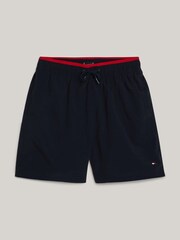 Blau - Tommy Hilfiger Medium Badehose mit Kordelzug - Bild 1 von 3